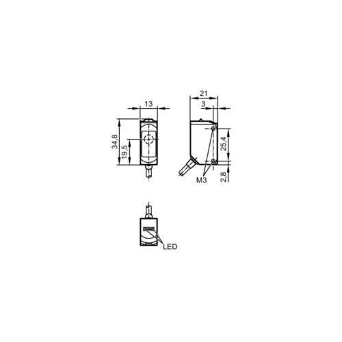 Однолучевой световой барьер - излучатель O6S300