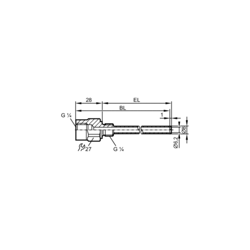 Защитная гильза с резьбой для датчиков температуры E37710 Защитная гильза с резьбой для датчиков температуры E37710