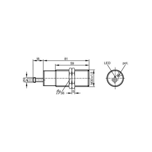 Емкостной датчик KI0017 KI0017 Емкостной датчик KI0017 KI0017