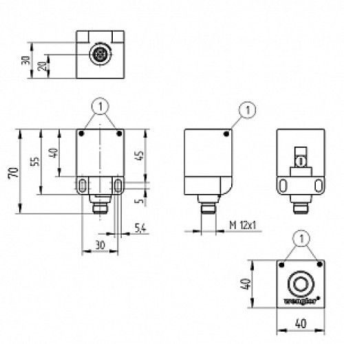 Индуктивный датчик Wenglor ISQ150BK00A3 Индуктивный датчик Wenglor ISQ150BK00A3