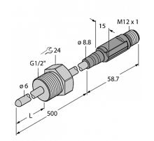 Датчик температуры TURCK TTM150C-206A-G1/2-LI6-H1140-L460-50/150C