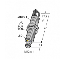 Ультразвуковой датчик TURCK RU130U-M18ES-2UP8X2-H1151