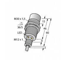 Индуктивный датчик TURCK NI30U-EM30WD-AN6X
