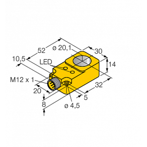 Кольцевой датчик TURCK BI20R-Q14-AP6X2-H1141 Кольцевой датчик TURCK BI20R-Q14-AP6X2-H1141