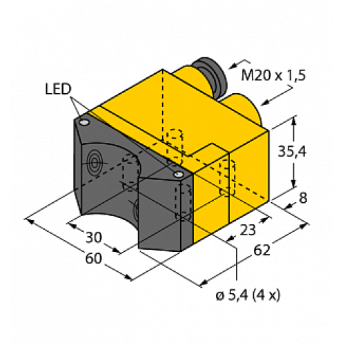Индуктивный датчик TURCK NI4-DSU35TC-2AP4X2 Индуктивный датчик TURCK NI4-DSU35TC-2AP4X2