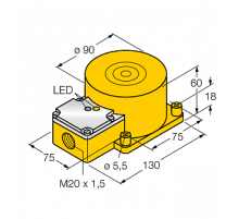 Индуктивный датчик TURCK NI60-K90SR-FZ3X2