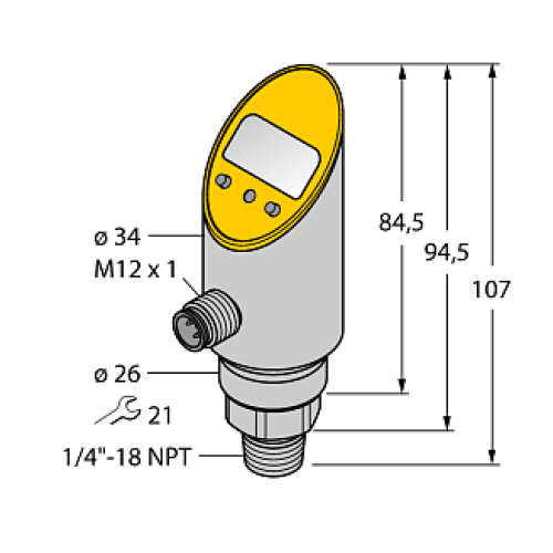 Датчик давления TURCK PS040V-303-2UPN8X-H1141 Датчик давления TURCK PS040V-303-2UPN8X-H1141