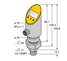 Датчик давления TURCK PS100R-503-2UPN8X-H1141/3GD