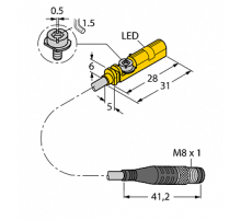 Магнитный датчик TURCK BIM-UNT-AP6X-0.6-PSG3M