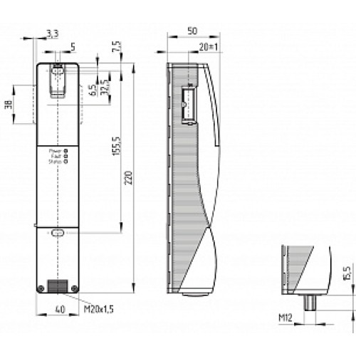 Дверной выключатель безопасности Schmersal AZM201B-SK-T-1P2PW