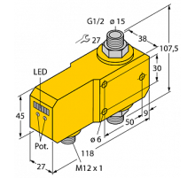 Датчик потока TURCK FCI-D15A4P-LIX-H1141
