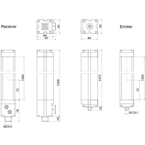 Световая завеса безопасности Micro Detectors LP4ER/90-135M4 Световая завеса безопасности Micro Detectors LP4ER/90-135M4