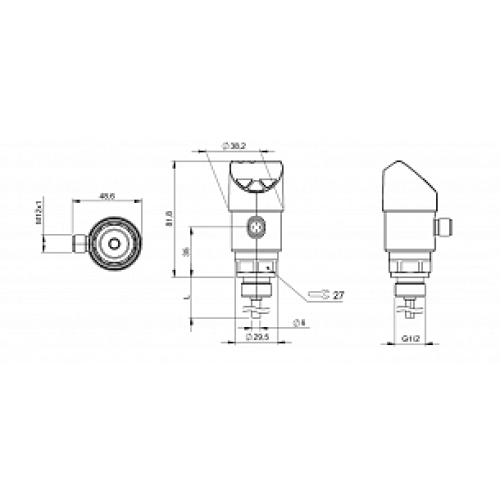 Датчик температуры Balluff BFT 6025-HV003-A00A0C-S4 Датчик температуры Balluff BFT 6025-HV003-A00A0C-S4