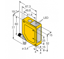  Лазерный датчик расстояния Banner Q50AVIQ
