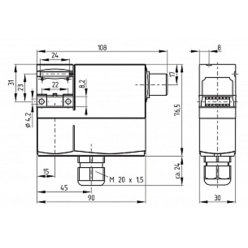 Дверной выключатель безопасности Schmersal AZM170SK-02/01ZKA-24VAC/DC