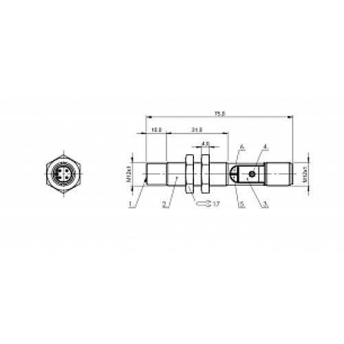Емкостной датчик уровня Balluff BCS M12BBE2-NOC80H-S04K Емкостной датчик уровня Balluff BCS M12BBE2-NOC80H-S04K