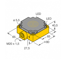 Индуктивный датчик TURCK BI40-CP80-VN4X2