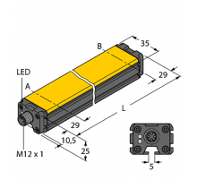  Датчик линейных перемещений TURCK LI200P0-Q25LM0-ELIU5X3-H1151
