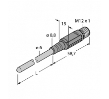 Датчик температуры TURCK TTM150C-206A-CF-LI6-H1140-L130-50/150A°C