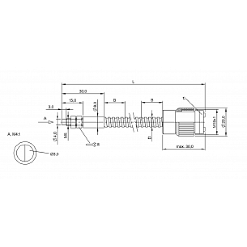 Оптоволоконный кабель Balluff BFO 18A-XAA-MZG-30-1 Оптоволоконный кабель Balluff BFO 18A-XAA-MZG-30-1