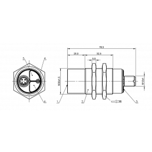 Емкостной датчик уровня Balluff BCS M30B4E2-NSC25H-S04K Емкостной датчик уровня Balluff BCS M30B4E2-NSC25H-S04K