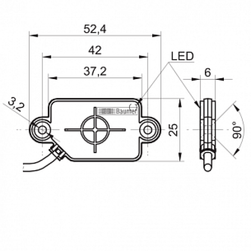 Емкостной датчик уровня Baumer CFDK 25G3125/LN1 Емкостной датчик уровня Baumer CFDK 25G3125/LN1
