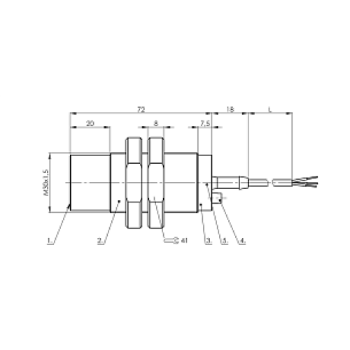 Емкостной датчик уровня Balluff BCS M30TTH2-NSC30G-AT02 Емкостной датчик уровня Balluff BCS M30TTH2-NSC30G-AT02