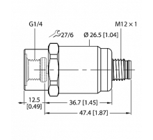 Датчик давления TURCK PT1R-1001-I2-H1141