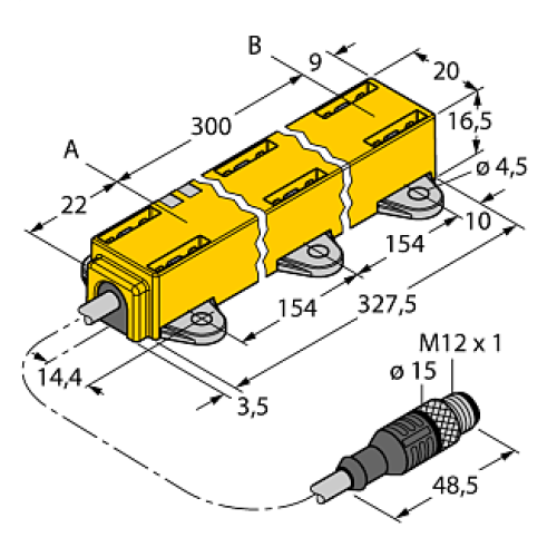 Датчик линейных перемещений TURCK LI300P1-Q17LM1-LU4X2-0.3-RS5/S97 Датчик линейных перемещений TURCK LI300P1-Q17LM1-LU4X2-0.3-RS5/S97