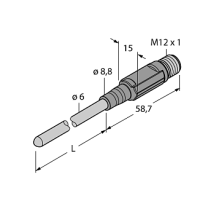 Датчик температуры TURCK TTM050C-206A-CF-LI6-H1140-L150-50/50A°C