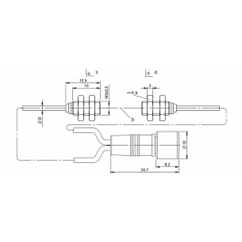 Оптоволоконный кабель Balluff BOH TI-M05-003-TF-01-S49F Оптоволоконный кабель Balluff BOH TI-M05-003-TF-01-S49F