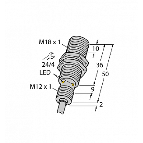 Индуктивный датчик TURCK BI8U-EM18WD-AN6X Индуктивный датчик TURCK BI8U-EM18WD-AN6X