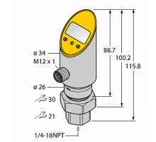 Датчик давления TURCK PS001A-502-LI2UPN8X-H1141/3GD