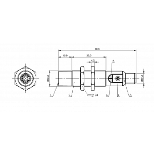 Емкостной датчик уровня Balluff BCS M18B4G2-PSC15H-S04K