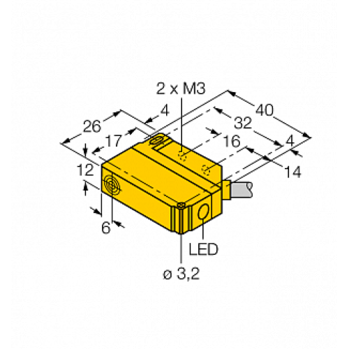 Индуктивный датчик TURCK BI5U-Q12-AP6X2 Индуктивный датчик TURCK BI5U-Q12-AP6X2