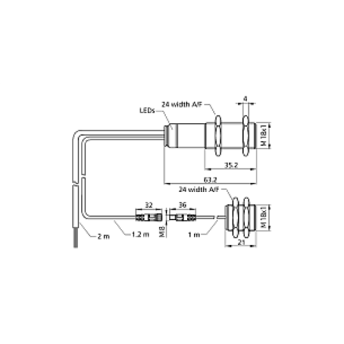 Датчик двойного листа Microsonic dbk+4/3BEE/M18 E+S Датчик двойного листа Microsonic dbk+4/3BEE/M18 E+S