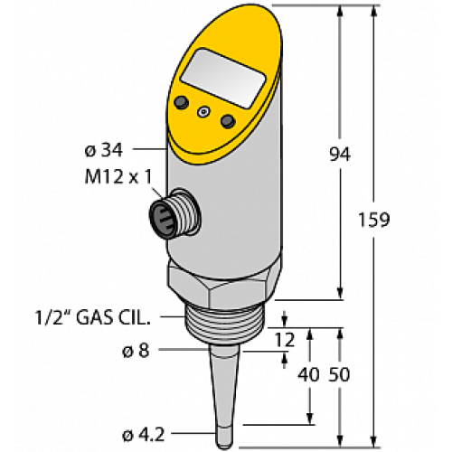 Датчик температуры TURCK TS-516-LUUPN8X-H1141-L050 Датчик температуры TURCK TS-516-LUUPN8X-H1141-L050