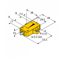  Датчик линейных перемещений TURCK LI25P1-QR14-LU4X2/S97