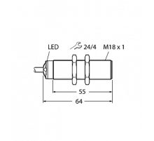 Ультразвуковой датчик TURCK RU50U-S18-AN8X