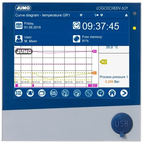 Многоканальный экранный регистратор JUMO LOGOSCREEN 601 Многоканальный экранный регистратор JUMO LOGOSCREEN 601