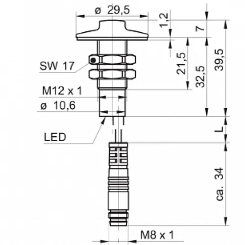 Емкостной датчик уровня Baumer CFAK 12N3140/KS35L Емкостной датчик уровня Baumer CFAK 12N3140/KS35L