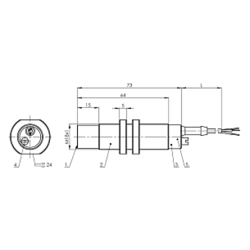 Емкостной датчик уровня Balluff BCS M18TTI2-NSC15G-AT02 Емкостной датчик уровня Balluff BCS M18TTI2-NSC15G-AT02