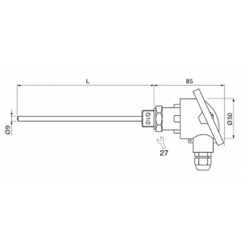 Датчик температуры EGE-Elektronik TGBA 050 GI-L200