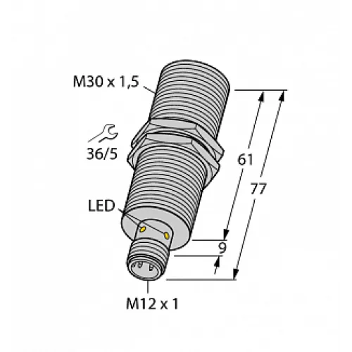 Индуктивный датчик TURCK BI10NF-EM30HE-AP6X2-H1141 Индуктивный датчик TURCK BI10NF-EM30HE-AP6X2-H1141