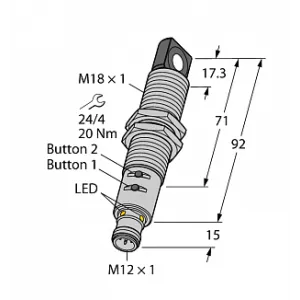  Ультразвуковой датчик TURCK RU130U-M18ES-LIU2PN8X2T-H1151