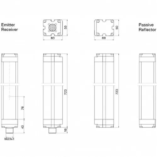 Световая завеса безопасности Micro Detectors LP4PT/0A-050M2 Световая завеса безопасности Micro Detectors LP4PT/0A-050M2