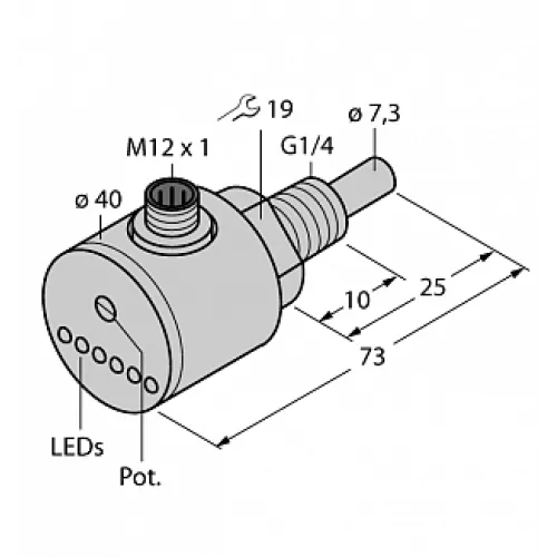 Датчик потока TURCK FCS-G1/4A4-AP8X-H1141 Датчик потока TURCK FCS-G1/4A4-AP8X-H1141