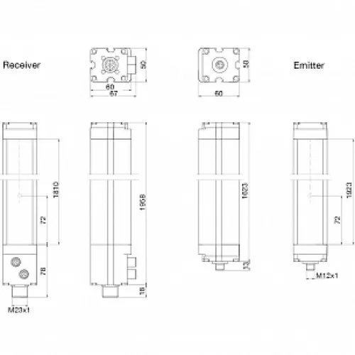 Световая завеса безопасности Micro Detectors LP4ER/90-180M4 Световая завеса безопасности Micro Detectors LP4ER/90-180M4