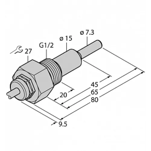 Датчик потока TURCK FCS-G1/2A4-NAEX/L065/D100 Датчик потока TURCK FCS-G1/2A4-NAEX/L065/D100