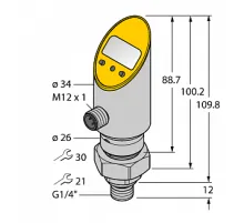 Датчик давления TURCK PS01VR-504-LI2UPN8X-H1141/3GD